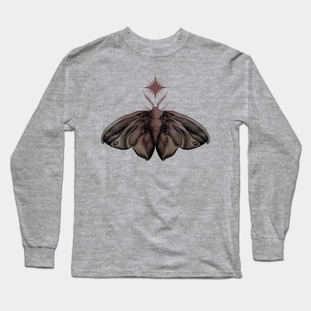 colored star moth Long Sleeve T-Shirt by Boris6666